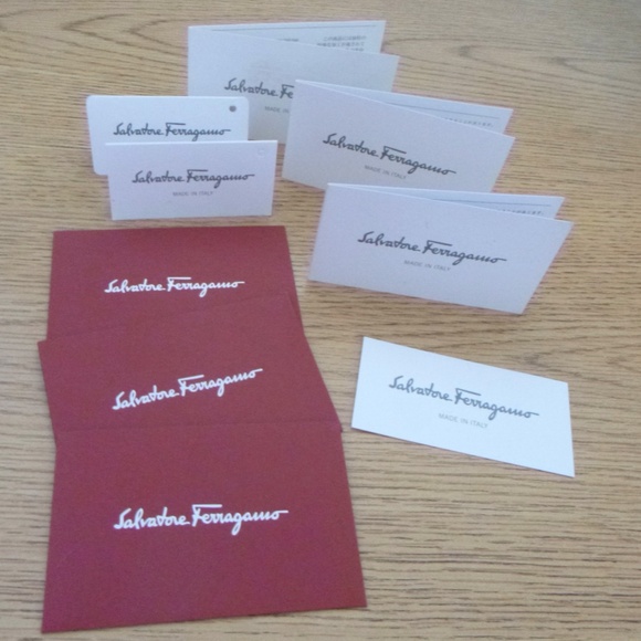 AUTHENTIC SALVATOR FERRAGAMO TAGS CARDS RECEIPT ENVELOPES {ONLY} - Picture 3 of 16